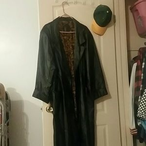 Genuine Leather Vintage Women's Trenchcoat